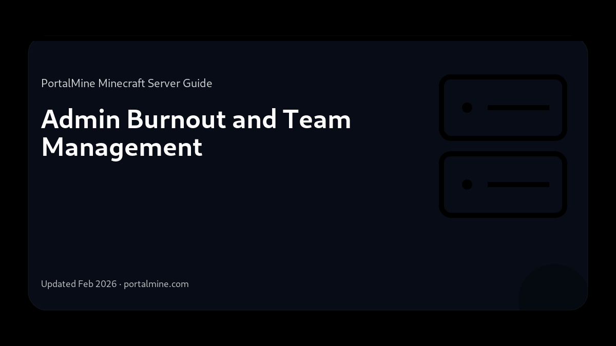 Admin Burnout and Team Management — Cover (PortalMine guide image)