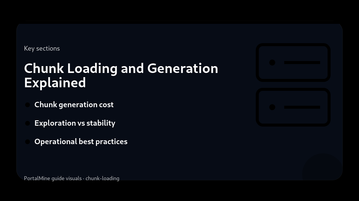 Chunk Loading and Generation Explained — Key sections (PortalMine guide image)