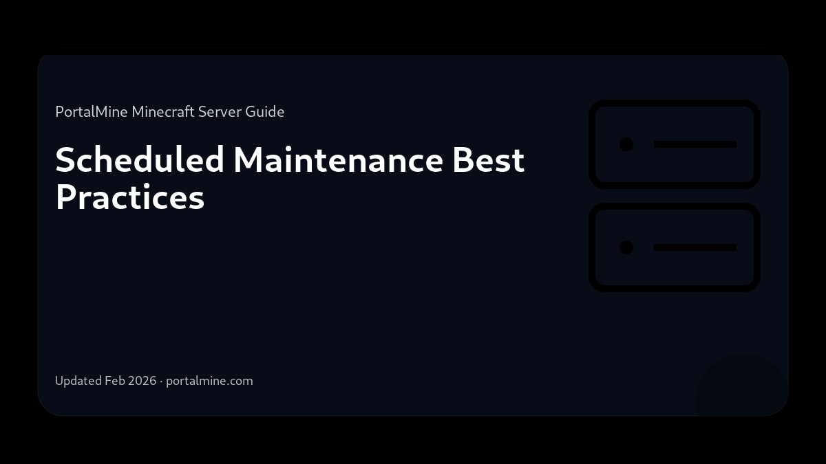 Scheduled Maintenance Best Practices — Cover (PortalMine guide image)