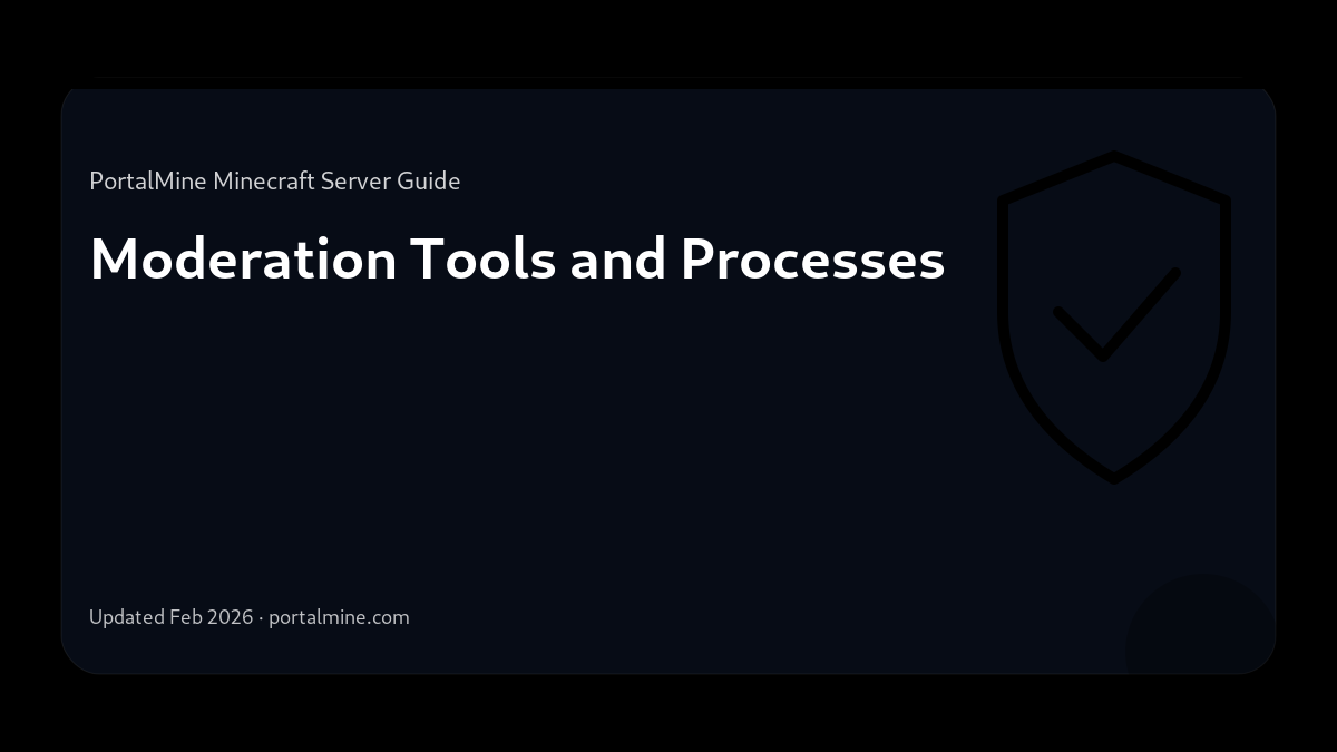 Moderation Tools and Processes — Cover (PortalMine guide image)