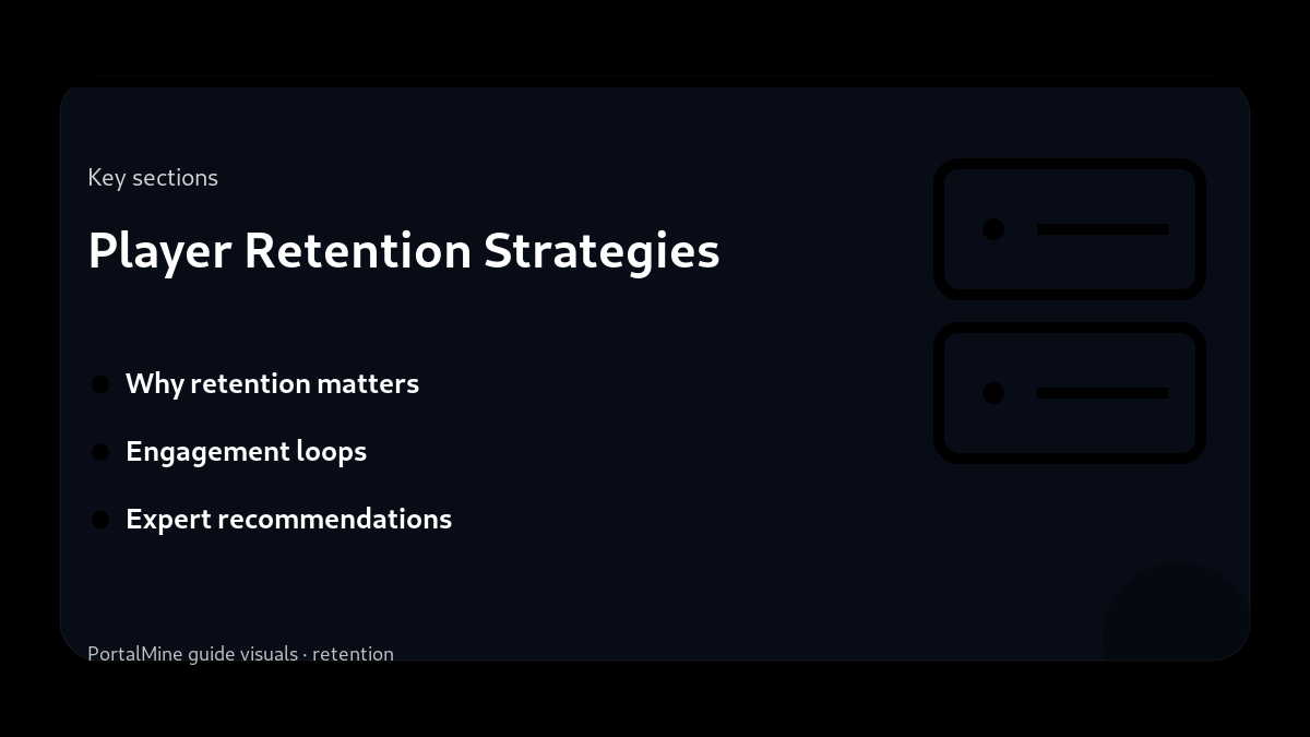 Player Retention Strategies — Key sections (PortalMine guide image)
