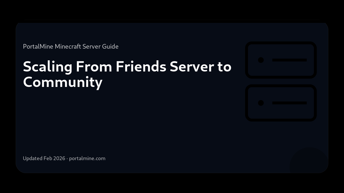 Scaling From Friends Server to Community — Cover (PortalMine guide image)