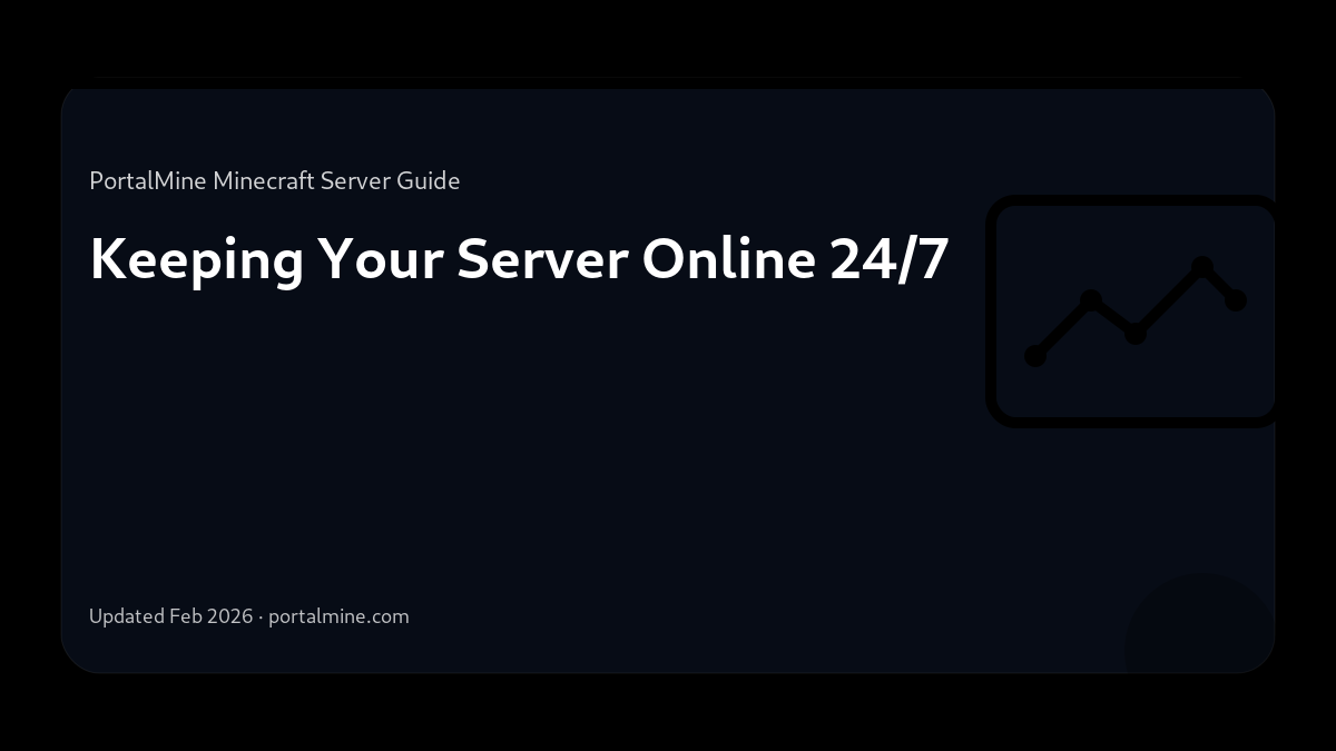 Keeping Your Server Online 24/7 — Cover (PortalMine guide image)